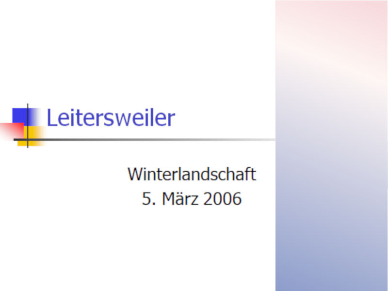 Winterlandschaft März 2006